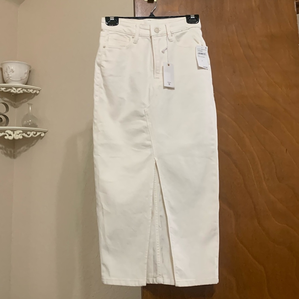 Good American white denim skirt size 0-NEW!
